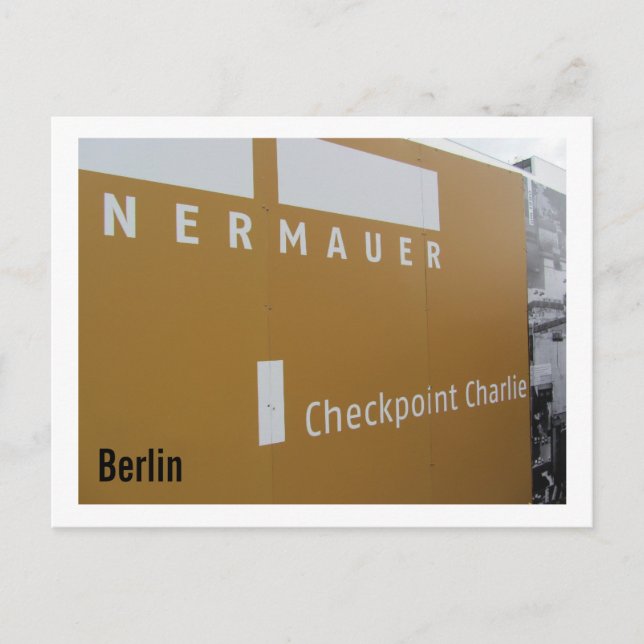 Carte Postale Checkpoint Charlie de Berlin (Devant)