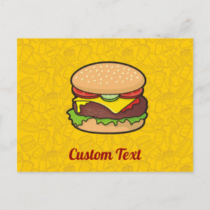 Carte Postale Cheeseburger