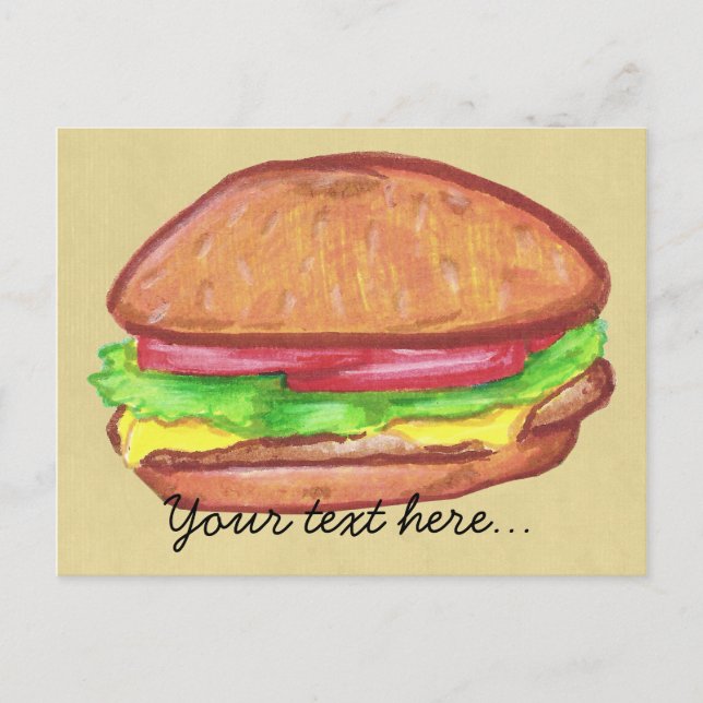 Carte postale Cheeseburger (Devant)