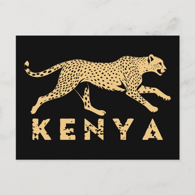 Carte Postale Cheetah Du Kenya (Devant)