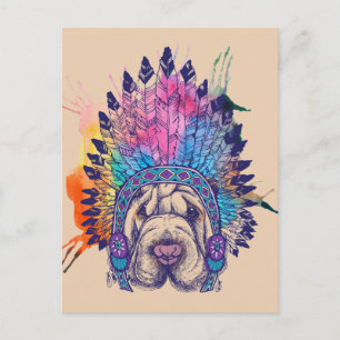 Carte Postale Chef amérindien de Sharpei