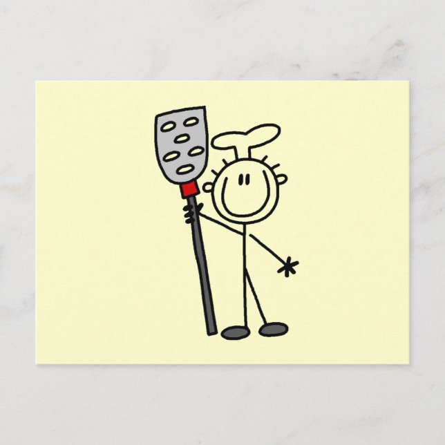 Carte Postale Chef avec spatule (Devant)