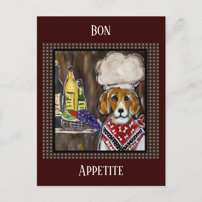 CARTE POSTALE CHEF BEAGLE (Devant)