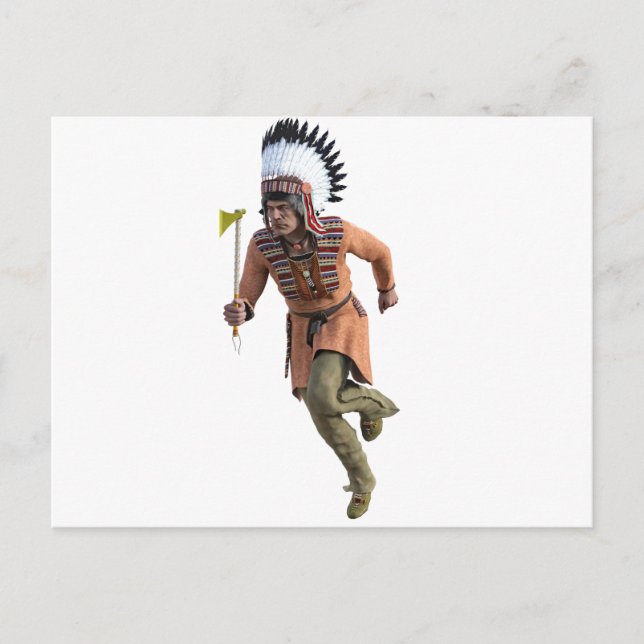 Carte Postale Chef de guerrier Cheyenne (Devant)
