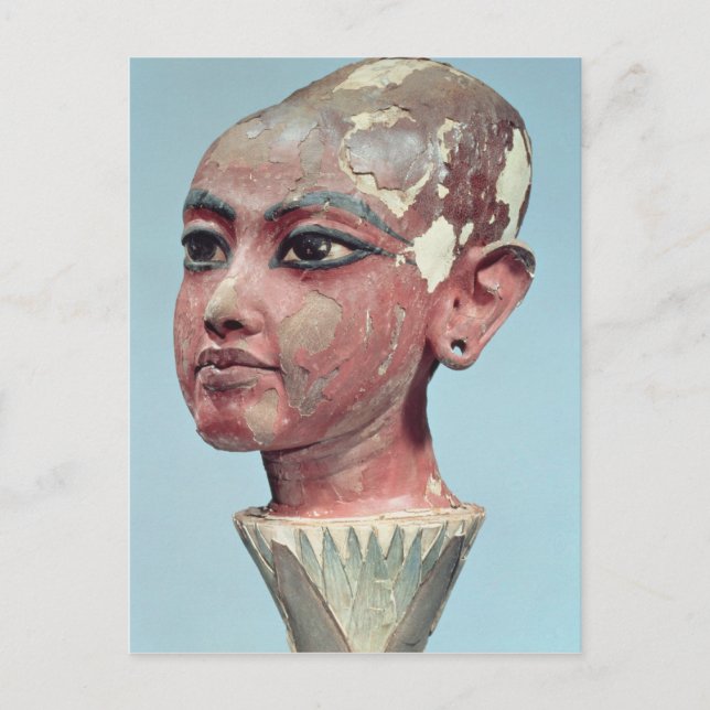 Carte Postale Chef de l'enfant roi Toutankhamon émergent (Devant)