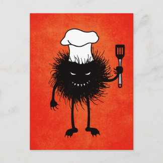 Carte Postale Chef de personnage de personnage Evil Cook