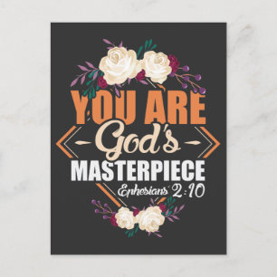 Carte Postale Chef-d'oeuvre de Dieu Éphésiens 2:10 Verse de la B