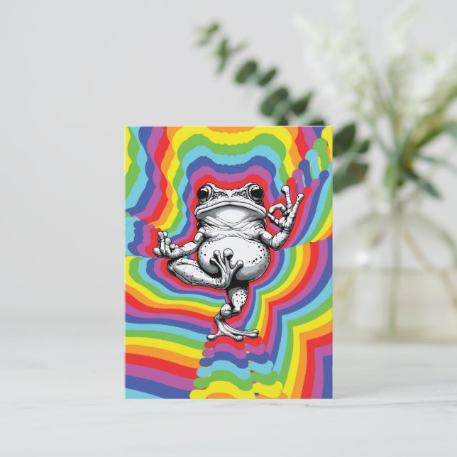 Carte Postale Chef-d'œuvre de Grenouille Zen (Debout devant)