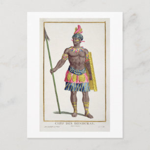 Carte Postale Chef du Honduras, 1780 (gravure colorée)