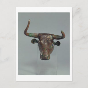 Carte Postale Chef d'un taureau, avec inscription royale sumérie
