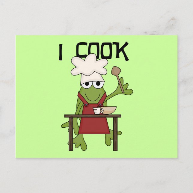 Carte Postale Chef grenouille I Cuisiner des t-shirts et des cad (Devant)