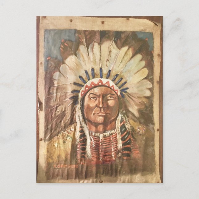 Carte Postale Chef indien Sitting Bull (Devant)
