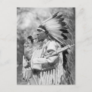 Carte Postale Chef indien Soldat Tourbillon, 1925