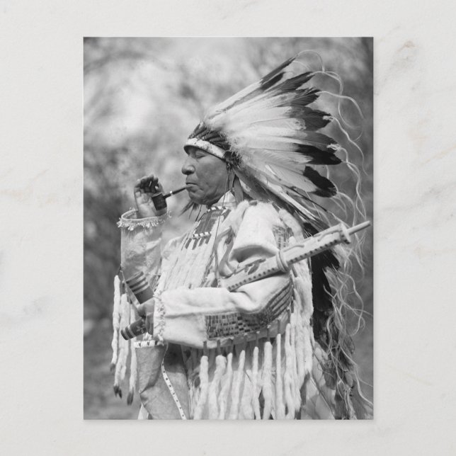 Carte Postale Chef indien Soldat Tourbillon, 1925 (Devant)