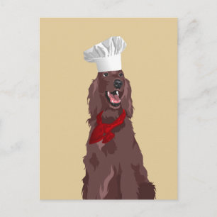 Carte Postale Chef Irlandais Red Setter Dog pour Amoureux de les