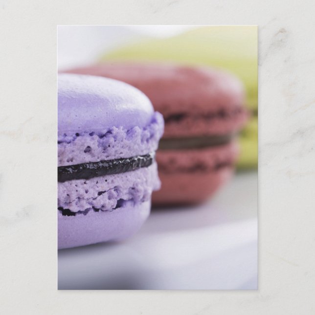 Carte Postale Chef pâtissier Pastel French Macaron (Devant)