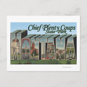 Carte Postale Chef Plenty, Montana - Scènes de grandes lettres