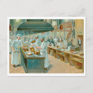 Carte Postale Chef Restaurant Cuisine Vintage et art