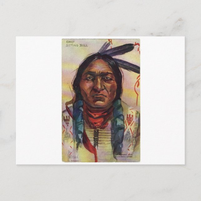 Carte Postale Chef Sitting Bull (Devant)