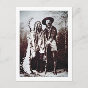 Carte Postale Chef Sitting Bull (1831-1890) en tournée avec Buff