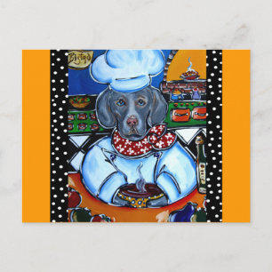 Carte Postale Chef Weimaraner
