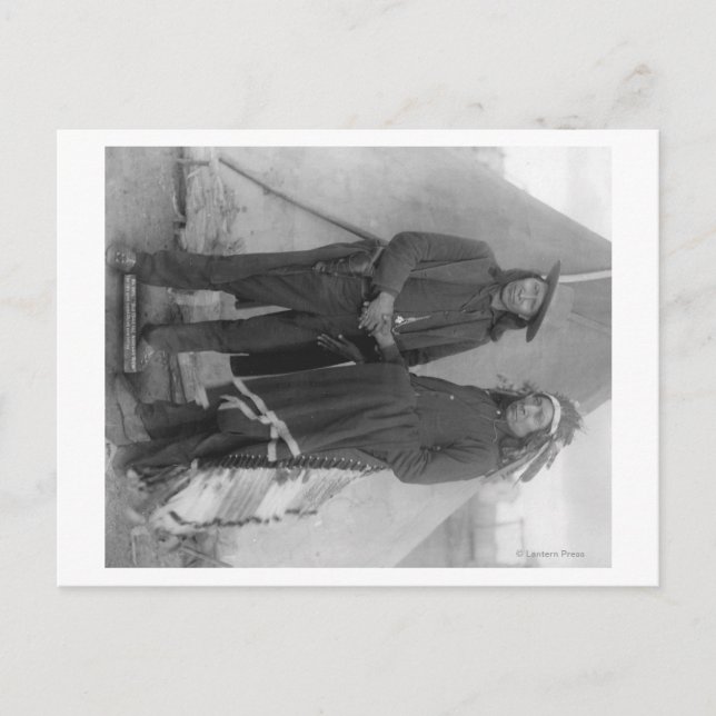 Carte Postale Chefs Oglala "Nuage rouge" et "Cheval américain" (Devant)