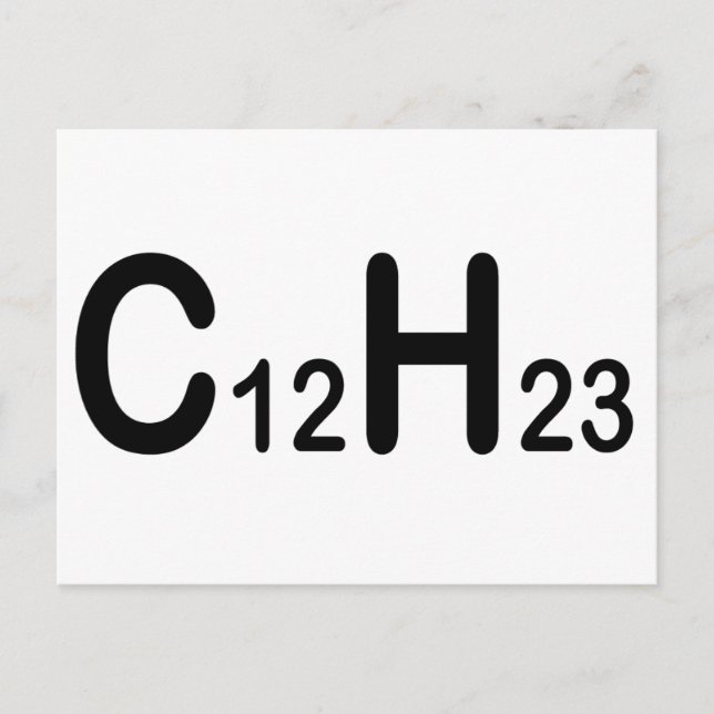 Carte Postale Chemical Formula Of Diesel Fuel (Devant)