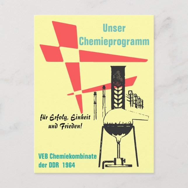Carte Postale Chemie Werbedesign/Plakatdesign DDR 60er. (Devant)
