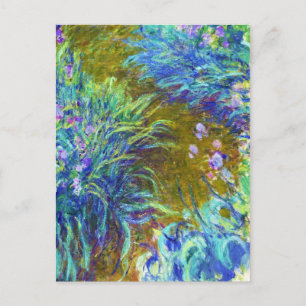 Carte Postale Chemin à travers le Claude Monet des Iris