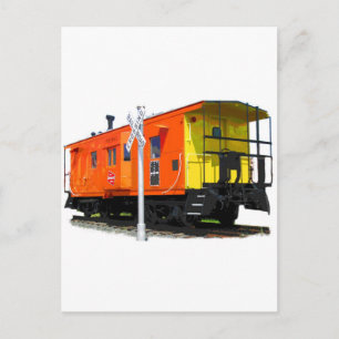Carte Postale Chemin de fer Caboose & Crossbuck