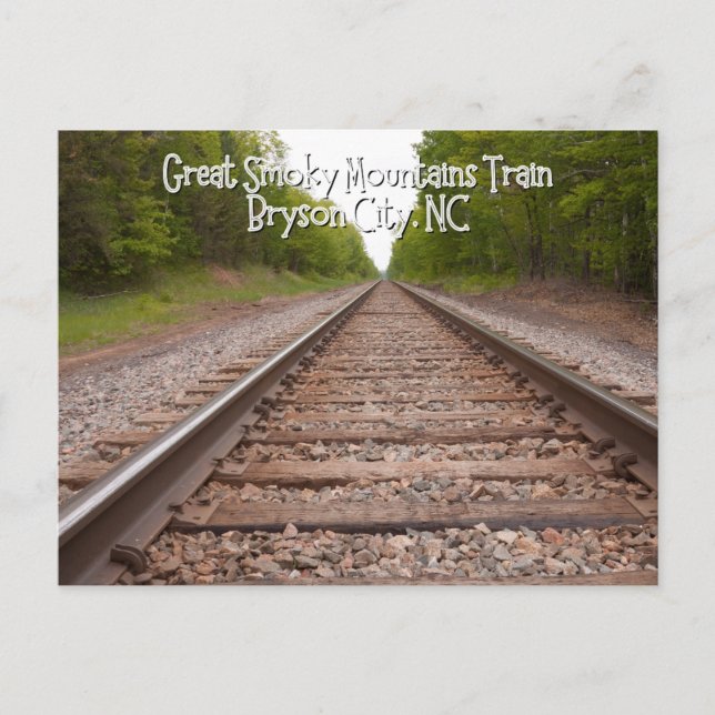 Carte Postale Chemin de fer de Bryson City Caroline du Nord (Devant)