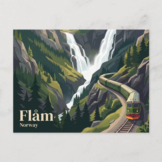 Carte Postale Chemin de fer de Flåm Norvège (Devant)