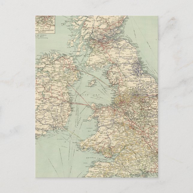 Carte Postale Chemin de fer des îles britanniques (Devant)