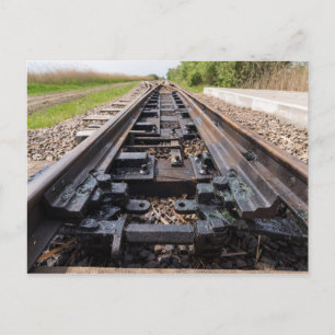 Carte Postale Chemin de fer disparaît au loin