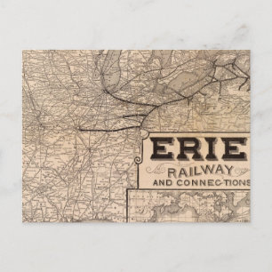 Carte Postale Chemin de fer Erie et connexions
