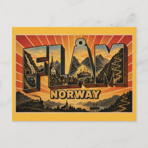 Carte Postale Chemin de fer Flåm Norvège