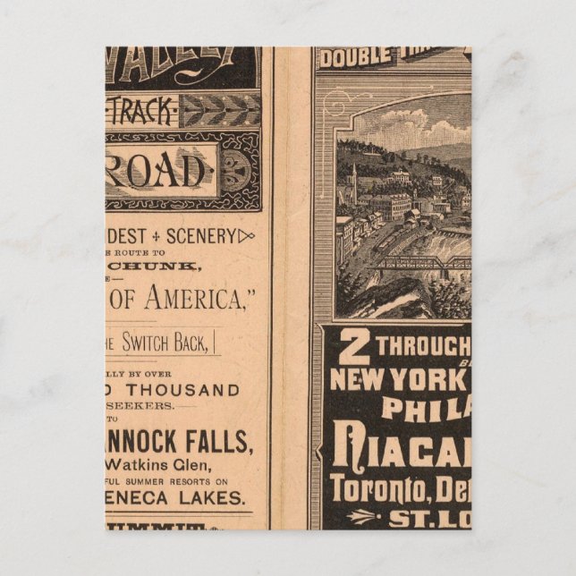 Carte Postale Chemin de fer Lehigh Valley (Devant)