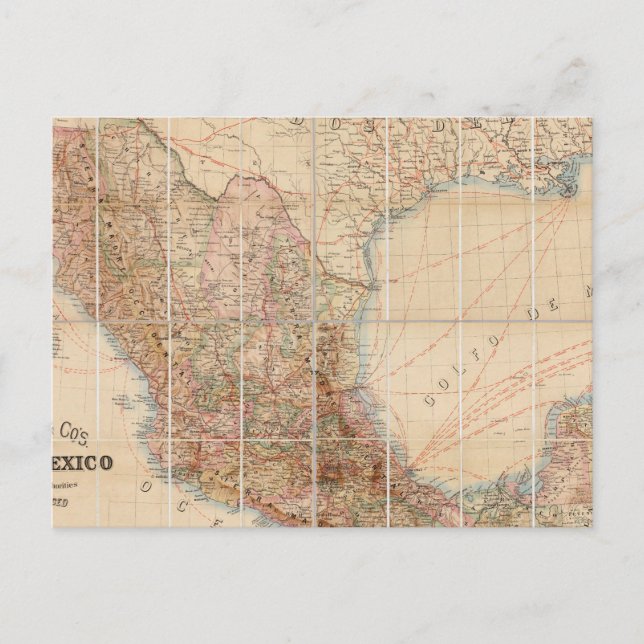 Carte Postale Chemin de fer mexicain (Devant)
