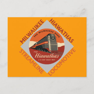 Carte Postale Chemin de fer Milwaukee Hiawatha