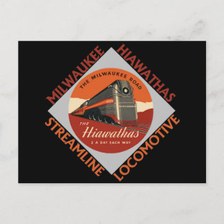 Carte Postale Chemin de fer Milwaukee Hiawatha