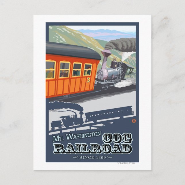 Carte Postale Chemin de fer Mount Washington, New HampshireCog (Devant)