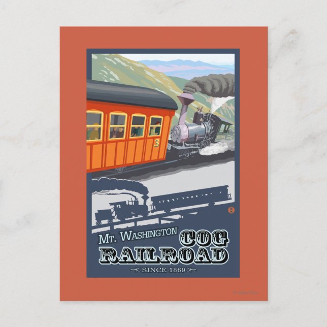 Carte Postale Chemin de fer Mount Washington, New HampshireCog (Devant)