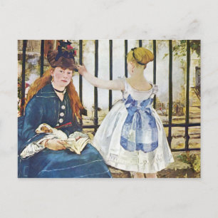 Carte Postale Chemin de fer par Edouard Manet