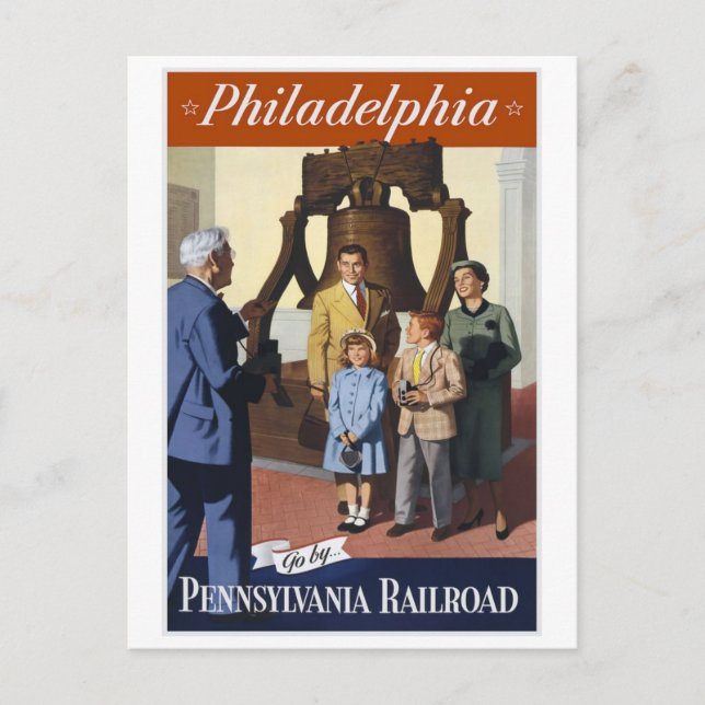Carte Postale Chemin de fer Philadelphia Pennsylvania (Devant)