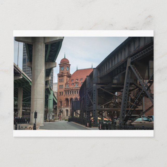 Carte Postale chemin de fer proche du centre historique de (Devant)