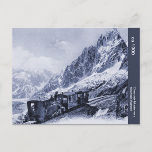 Carte Postale Chemin de fer vintage Chamonix Mont Blanc