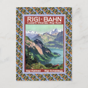 Carte Postale Chemin de fer vintage Luzern Rigi Bahn