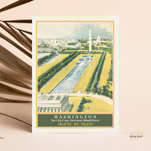 Carte Postale Chemin de fer Washington DC Vers le Capitol Travel