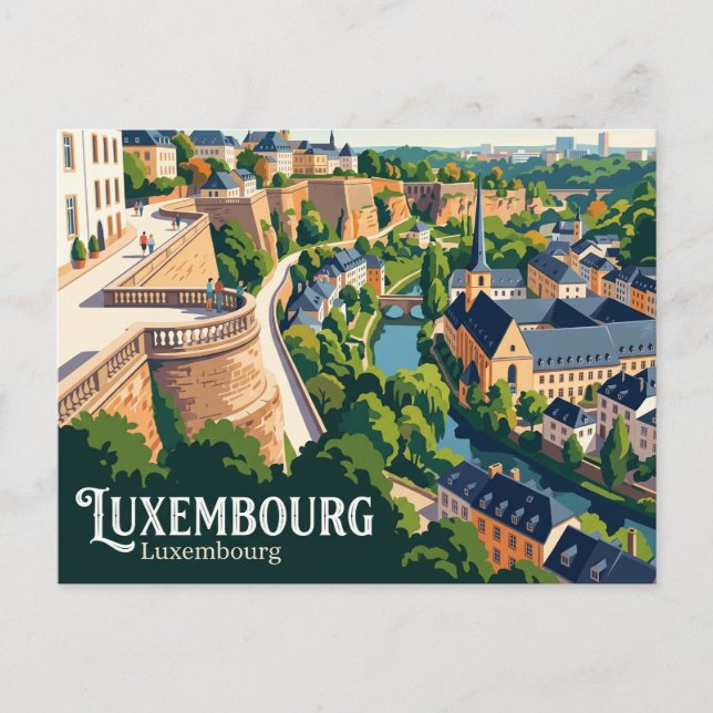Carte Postale Chemin de la Corniche Luxembourg (Devant)