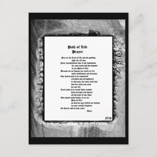 Carte Postale Chemin de la vie Prière